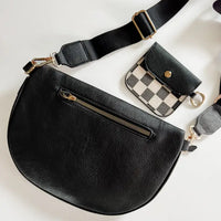 Checkered Crossbody Fanny Pack | Slim Card Holder | Wallet