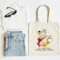 Do I Look Like a People Person Tote Bag