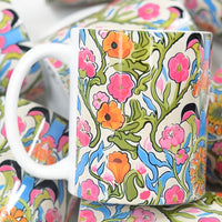 Spring Floral Full Wrap Set Mugs