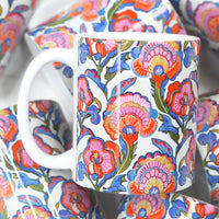 Spring Floral Full Wrap Set Mugs