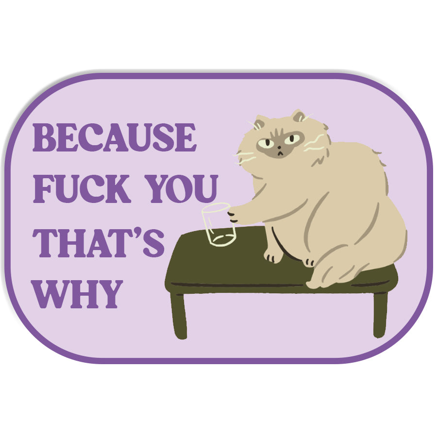 Bad Cat Funny Sticker Decal