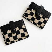 Checkered Crossbody Fanny Pack | Slim Card Holder | Wallet