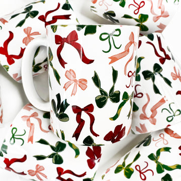 Christmas Bows Ceramic Mug