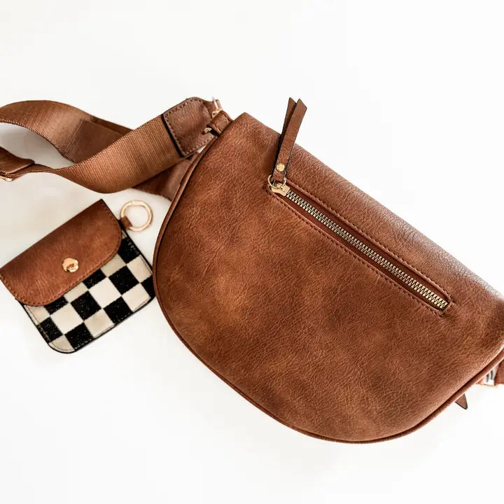 Checkered Crossbody Fanny Pack | Slim Card Holder | Wallet