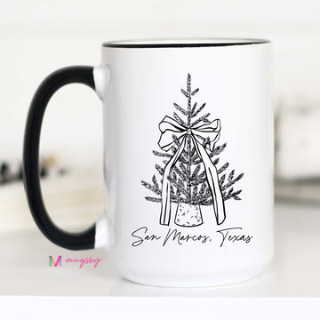 Custom Christmas Coffee Mug - City Town