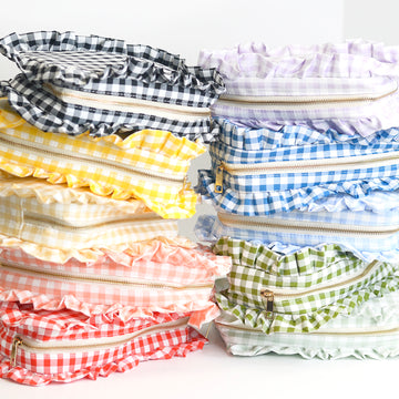Gingham Frilly Bags