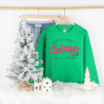 Cutesy Little Christmas Sweatshirt - Green