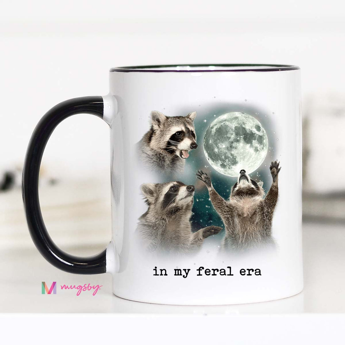In My Feral Era Raccoon Funny Coffee Mug