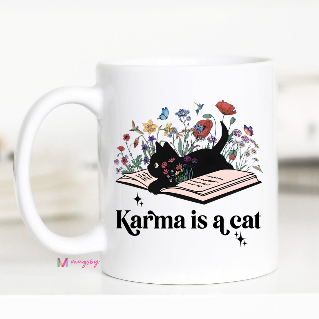 Karma is a Cat Coffee Mug