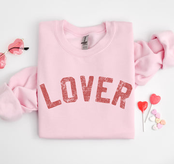 Lover Sweatshirt (Pink), Valentine's Day Crewneck