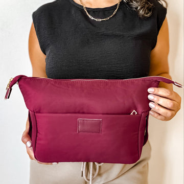 Maroon Cosmetic Bum Bags