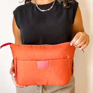 Orange Cosmetic Bum Bags