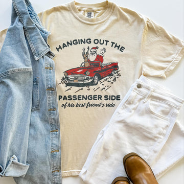 Passenger Side Christmas Graphic Shirt (Ivory)