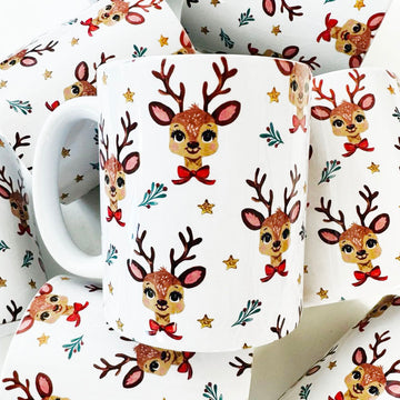 Christmas Reindeer Ceramic Mug