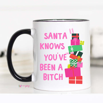 Santa Knows Coffee Mug