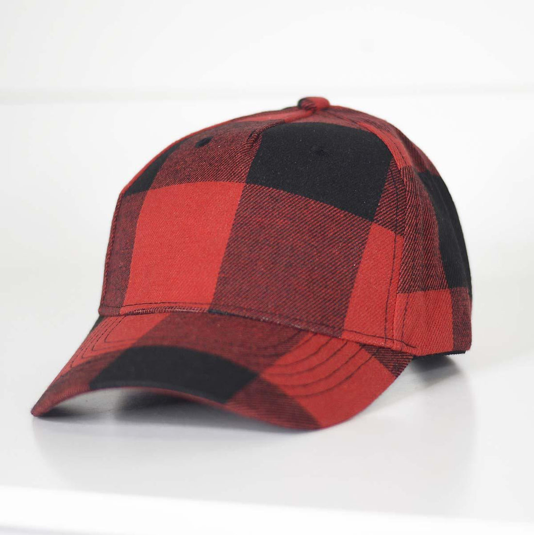 Buffalo Plaid Hat (Red and Black)